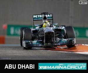 пазл Нико Росберг - Mercedes - 2013 Абу-Даби Гран-при, 3 классифицированы